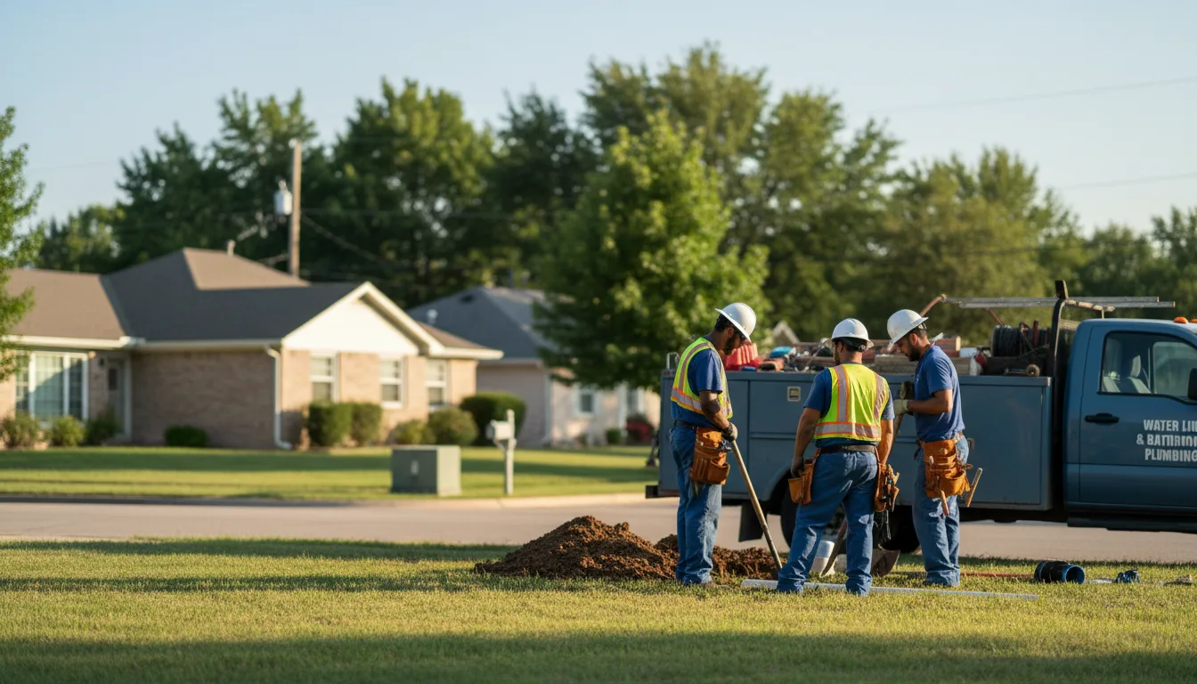 Residential water line and bathroom plumbing service in Linden, NC